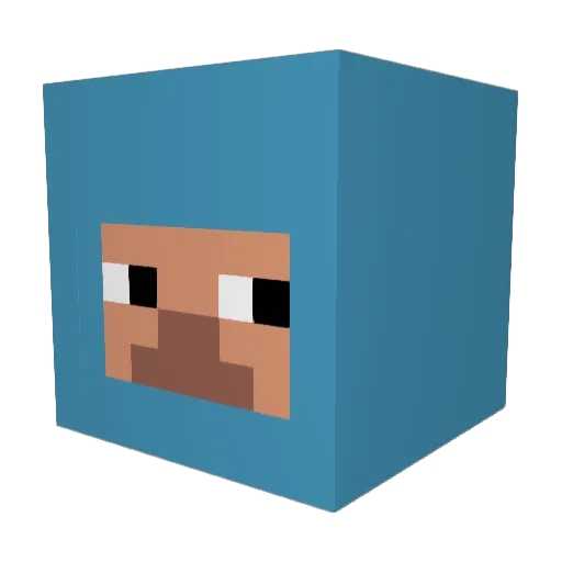 PinkyWink Minecraft avatar head, 3D render
