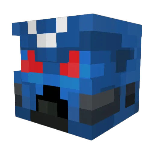 Pinkyfinger Minecraft avatar head, 3D render