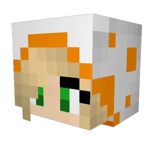 Pinkypiggy888 Minecraft avatar head, 3D render