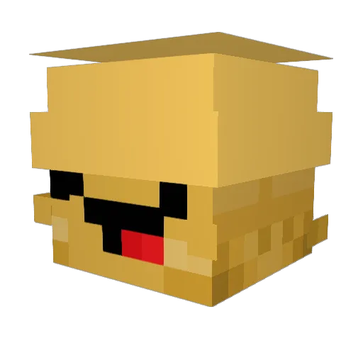 Pinkzzzz Minecraft avatar head, 3D render