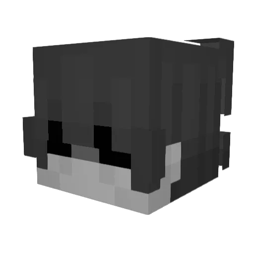 Pinla Minecraft avatar head, 3D render