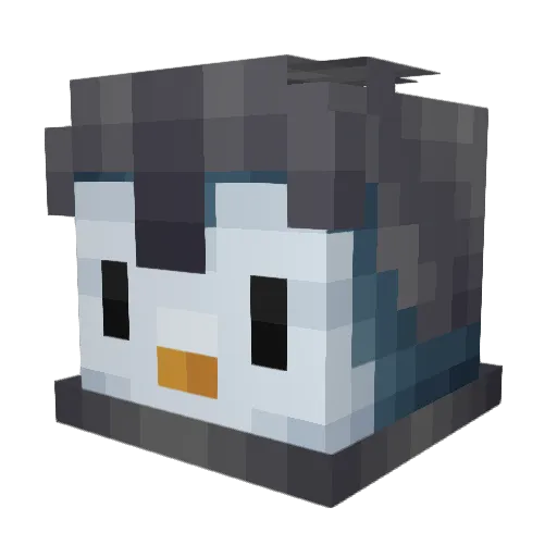 Pinnewin Minecraft avatar head, 3D render
