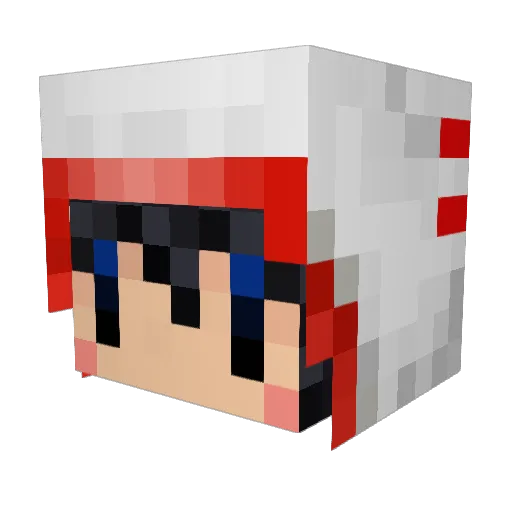 Pinofoi Minecraft avatar head, 3D render