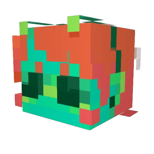 Pinoideae Minecraft avatar head, 3D render