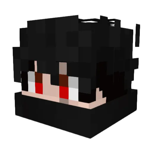 Pinolv Minecraft avatar head, 3D render
