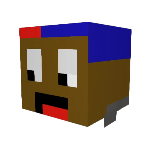 Pinoo90 Minecraft avatar head, 3D render