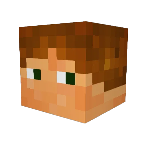 Pinopahic13 Minecraft avatar head, 3D render