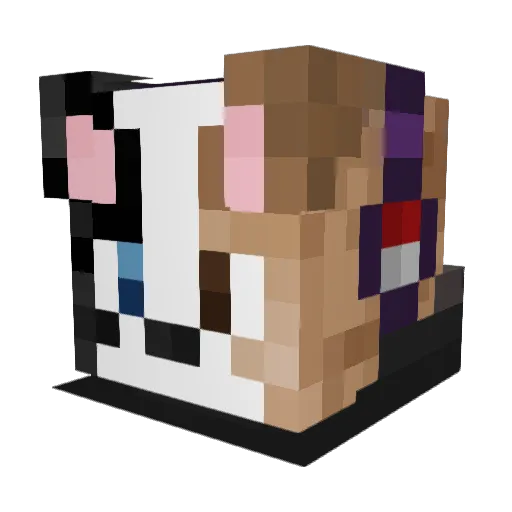 PinotFloofieWoof Minecraft avatar head, 3D render
