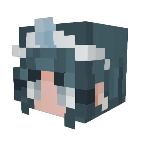 Pinou03 Minecraft avatar head, 3D render