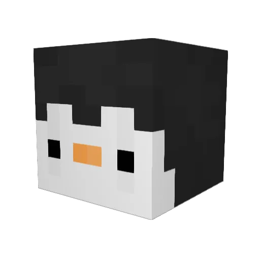 Pinqueenka Minecraft avatar head, 3D render