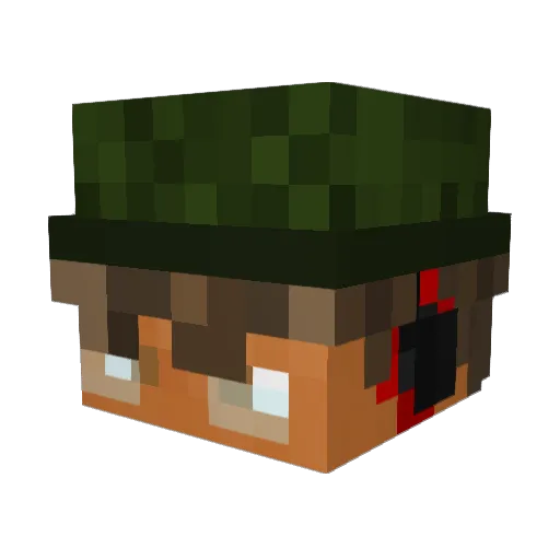Pinquers Minecraft avatar head, 3D render