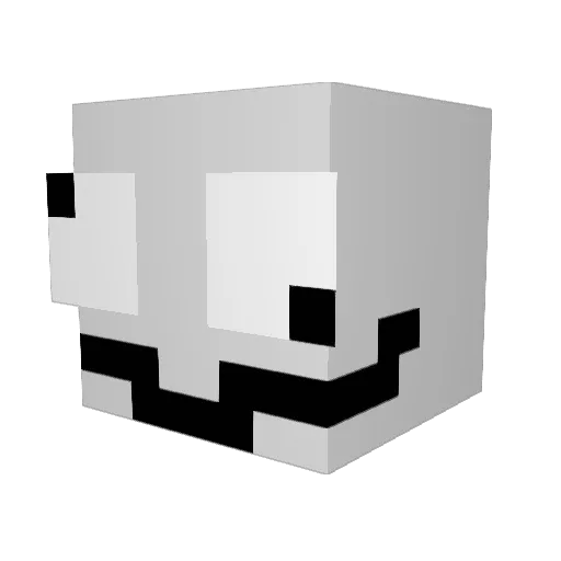 Pinquinn1 Minecraft avatar head, 3D render