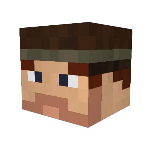 Pinsel300 Minecraft avatar head, 3D render