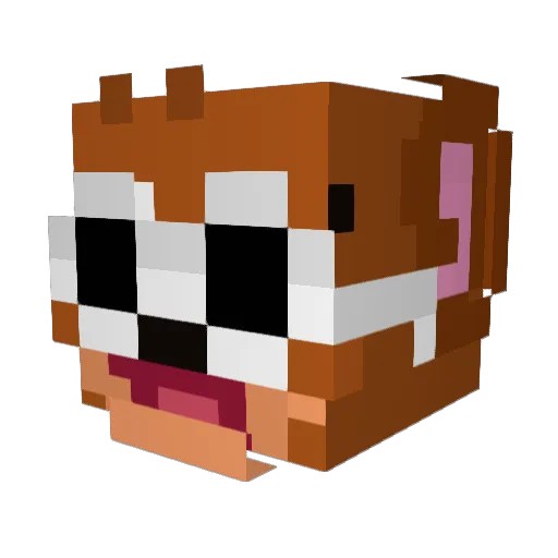 Pintaao Minecraft avatar head, 3D render