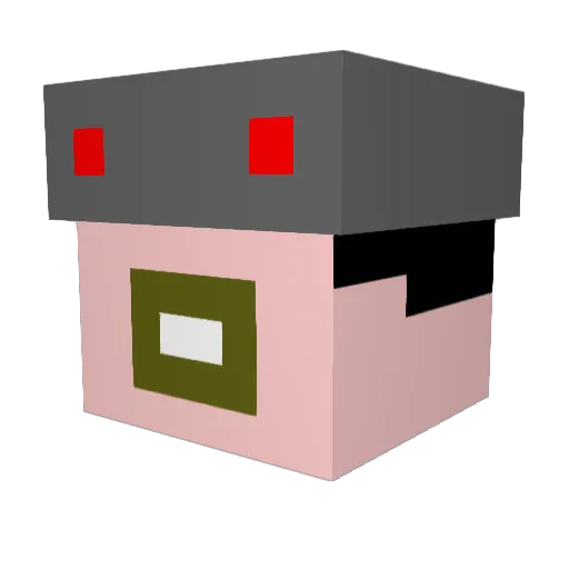 PinterestMom420 Minecraft avatar head, 3D render