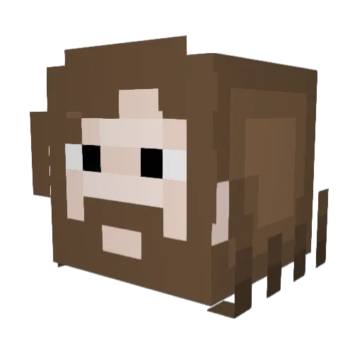 PintoD Minecraft avatar head, 3D render