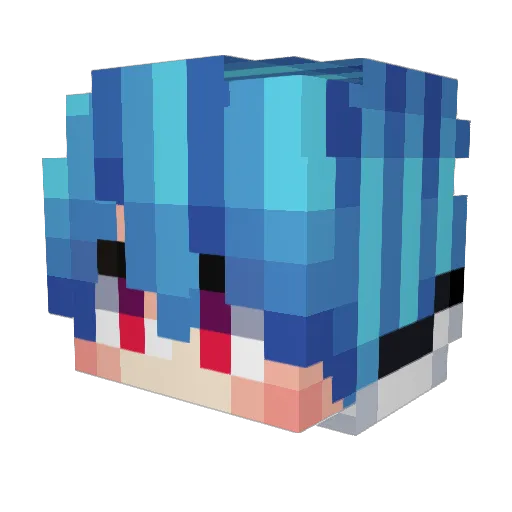 PintoMiMi Minecraft avatar head, 3D render