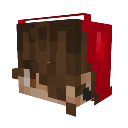 PintoPuppy Minecraft avatar head, 3D render