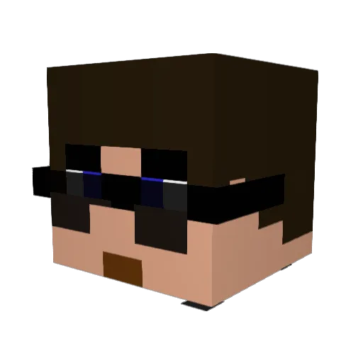 Pintro12 Minecraft avatar head, 3D render