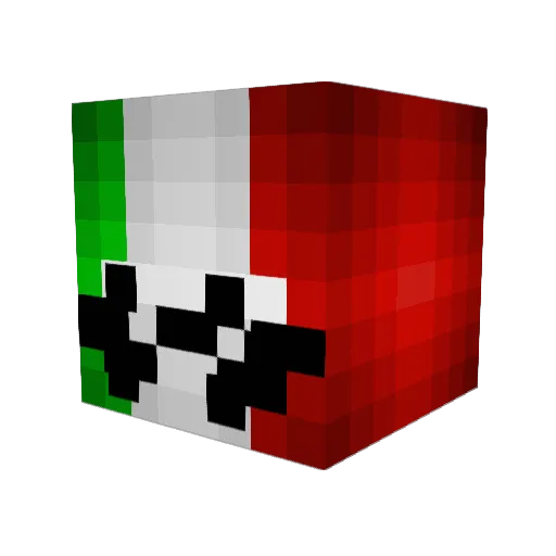 Pintuss Minecraft avatar head, 3D render