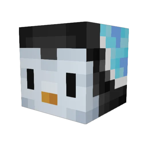 Pinwicarlos Minecraft avatar head, 3D render