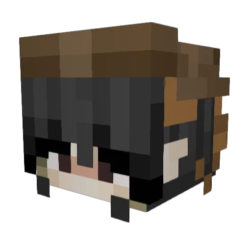 Pinxu Minecraft avatar head, 3D render