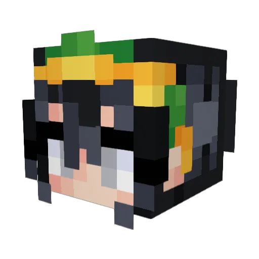 PionBaal Minecraft avatar head, 3D render