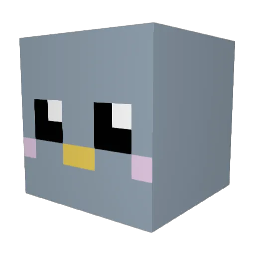 Pioneru Minecraft avatar head, 3D render