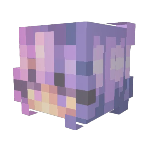 Piony Minecraft avatar head, 3D render