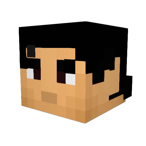 Piorain Minecraft avatar head, 3D render