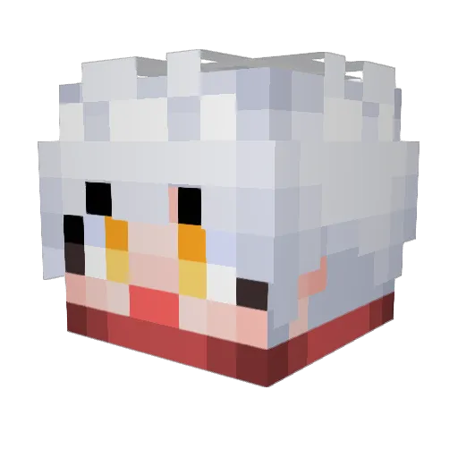 Piorio Minecraft avatar head, 3D render