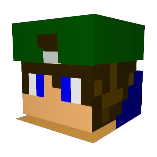 PioruneX Minecraft avatar head, 3D render