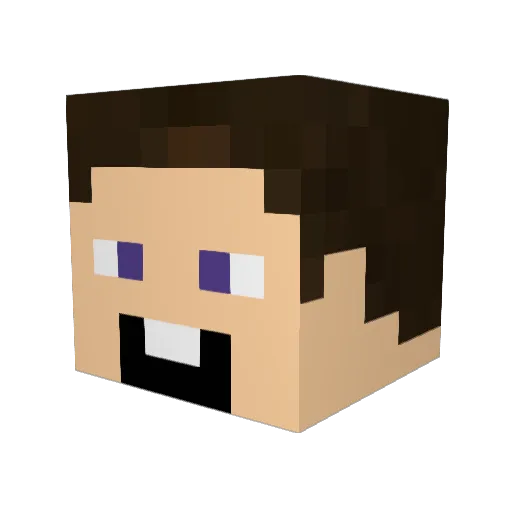 Pioters_mine Minecraft avatar head, 3D render