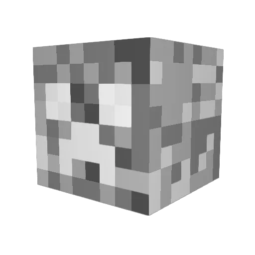 PiotrAtomic Minecraft avatar head, 3D render