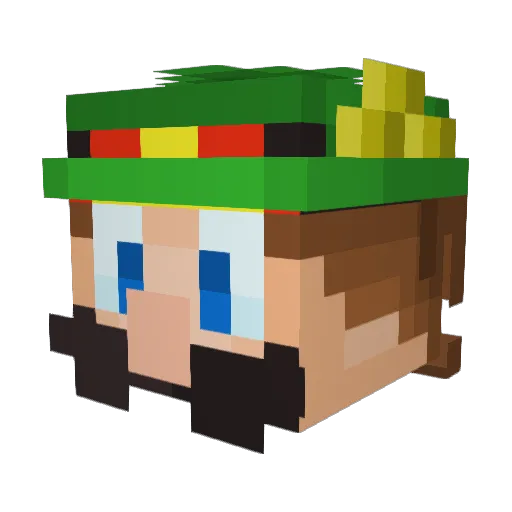 Piotrek1113 Minecraft avatar head, 3D render