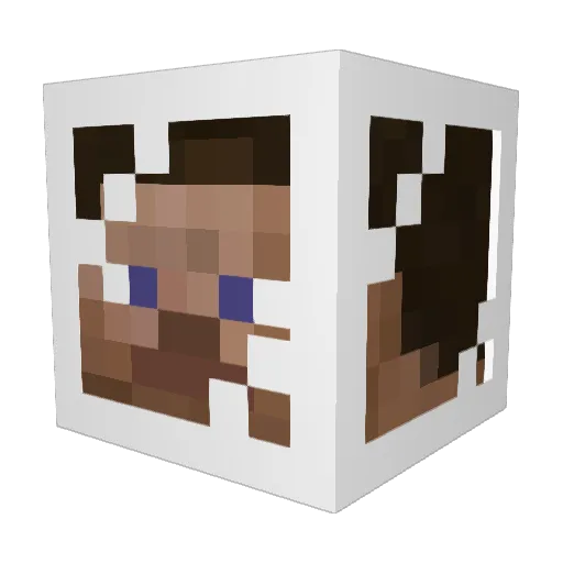 Piotrusx Minecraft avatar head, 3D render