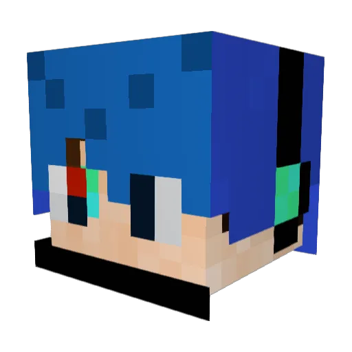 Piotruuuus Minecraft avatar head, 3D render