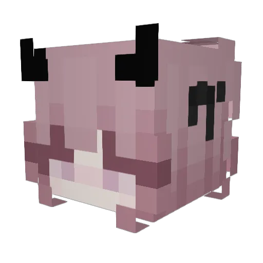 PiouPioux_ Minecraft avatar head, 3D render
