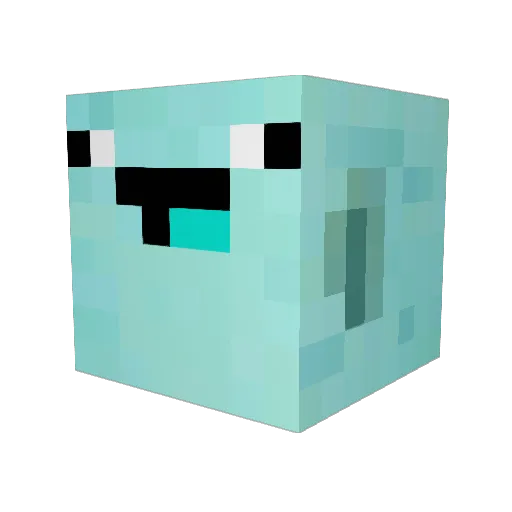 Pioupush Minecraft avatar head, 3D render