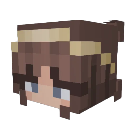 Pious Minecraft avatar head, 3D render