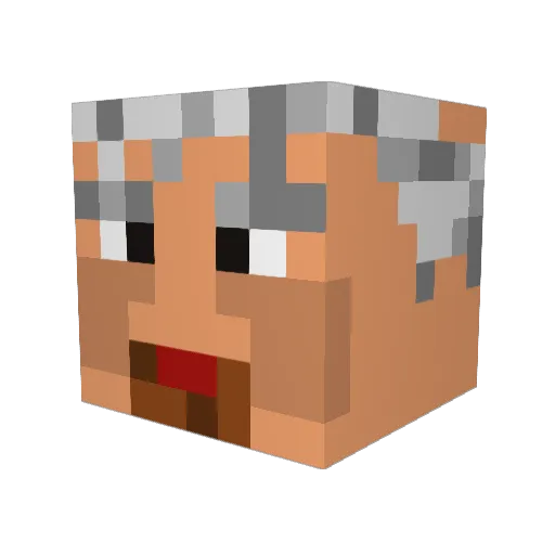 Pious_Monk Minecraft avatar head, 3D render