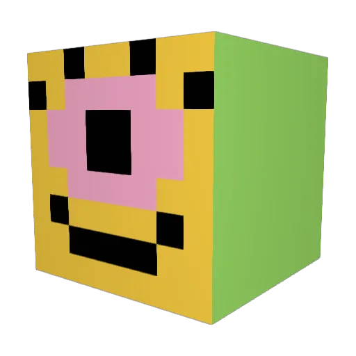 Piousity Minecraft avatar head, 3D render