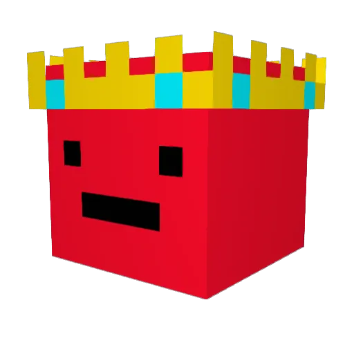 Pipaf Minecraft avatar head, 3D render