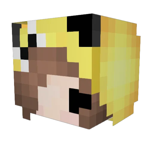 Piparonie Minecraft avatar head, 3D render