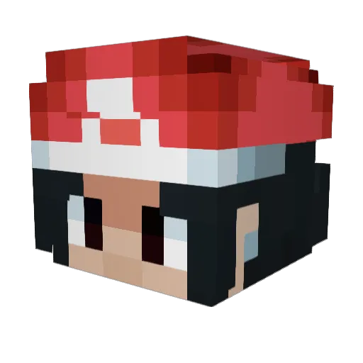 PipeBz Minecraft avatar head, 3D render