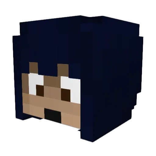 Minecraft-Avatar von PipeFace: Kopf als 3D-Render