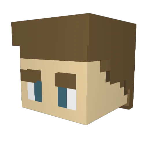 PipeSG Minecraft avatar head, 3D render