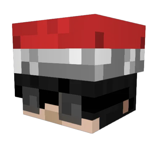 PipeTilin Minecraft avatar head, 3D render