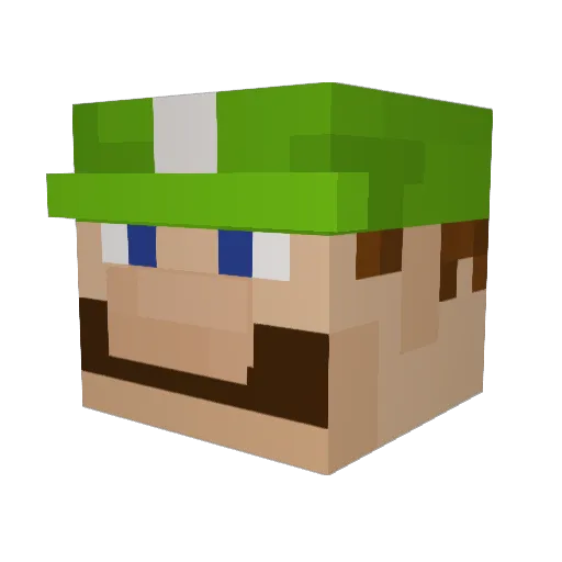Pipedream420 Minecraft avatar head, 3D render