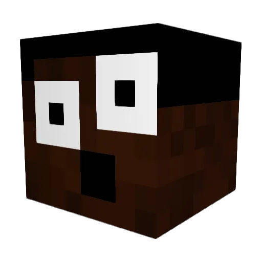 Pipell Minecraft avatar head, 3D render